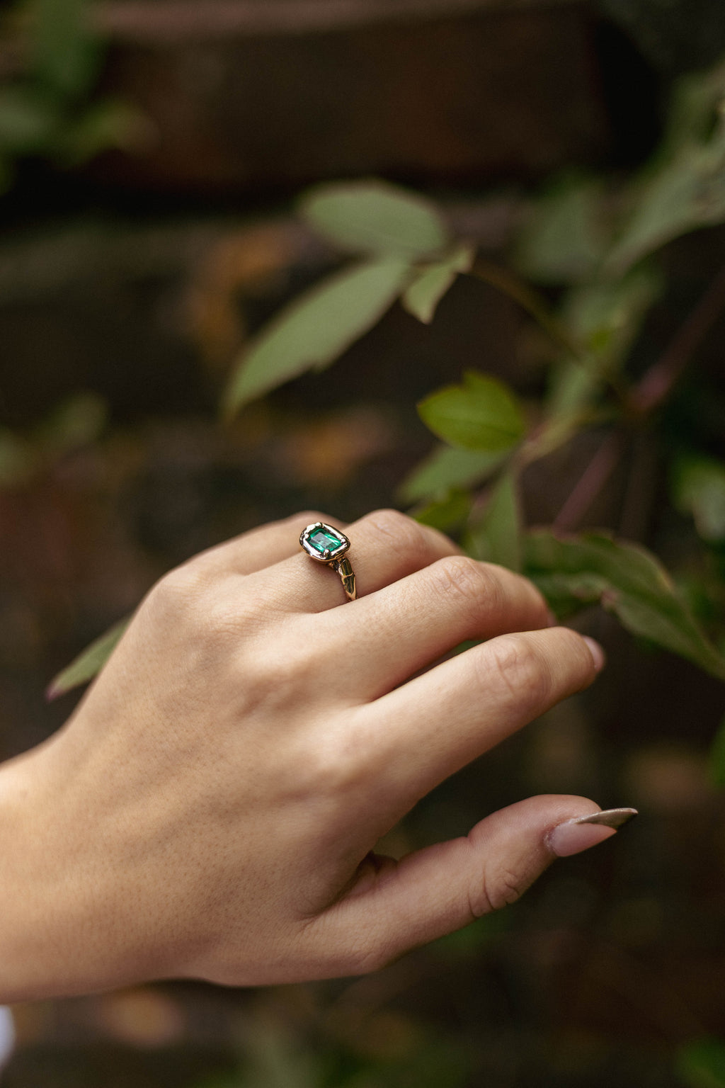 Emerald Solitaire Ring