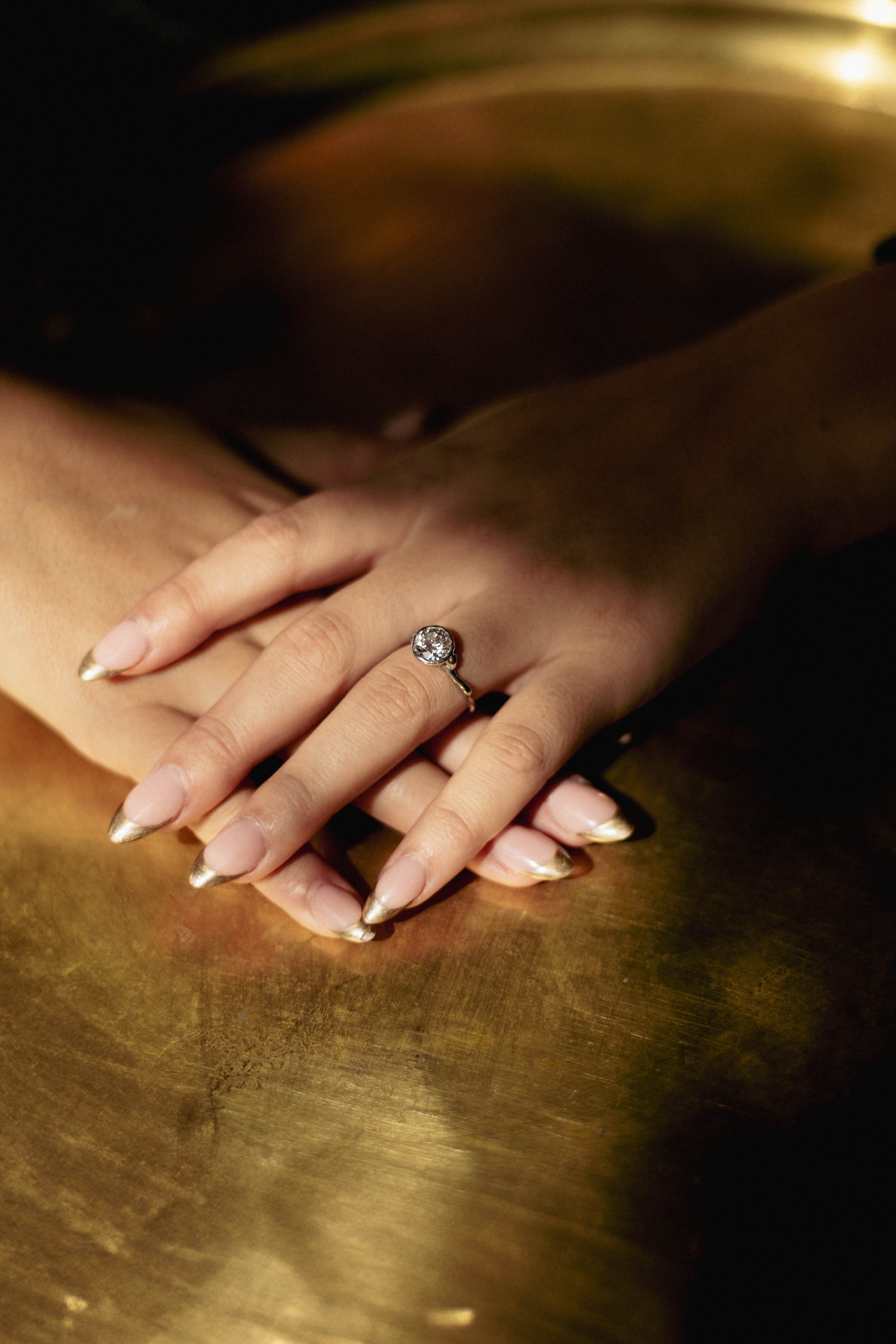 Brilliant Cut Diamond Ring in 18k White Gold