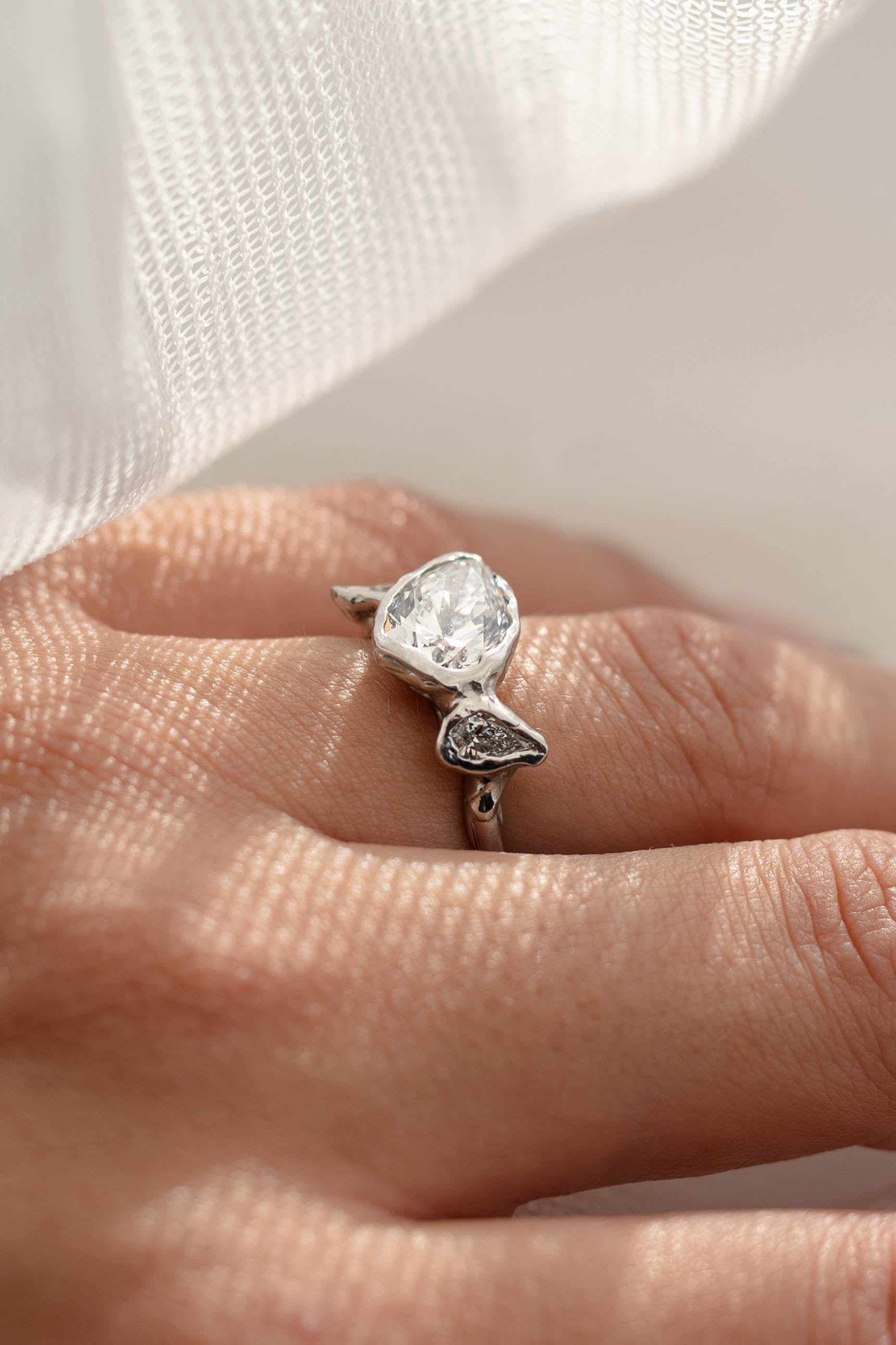 Pear Shape Diamond Trilogy Ring