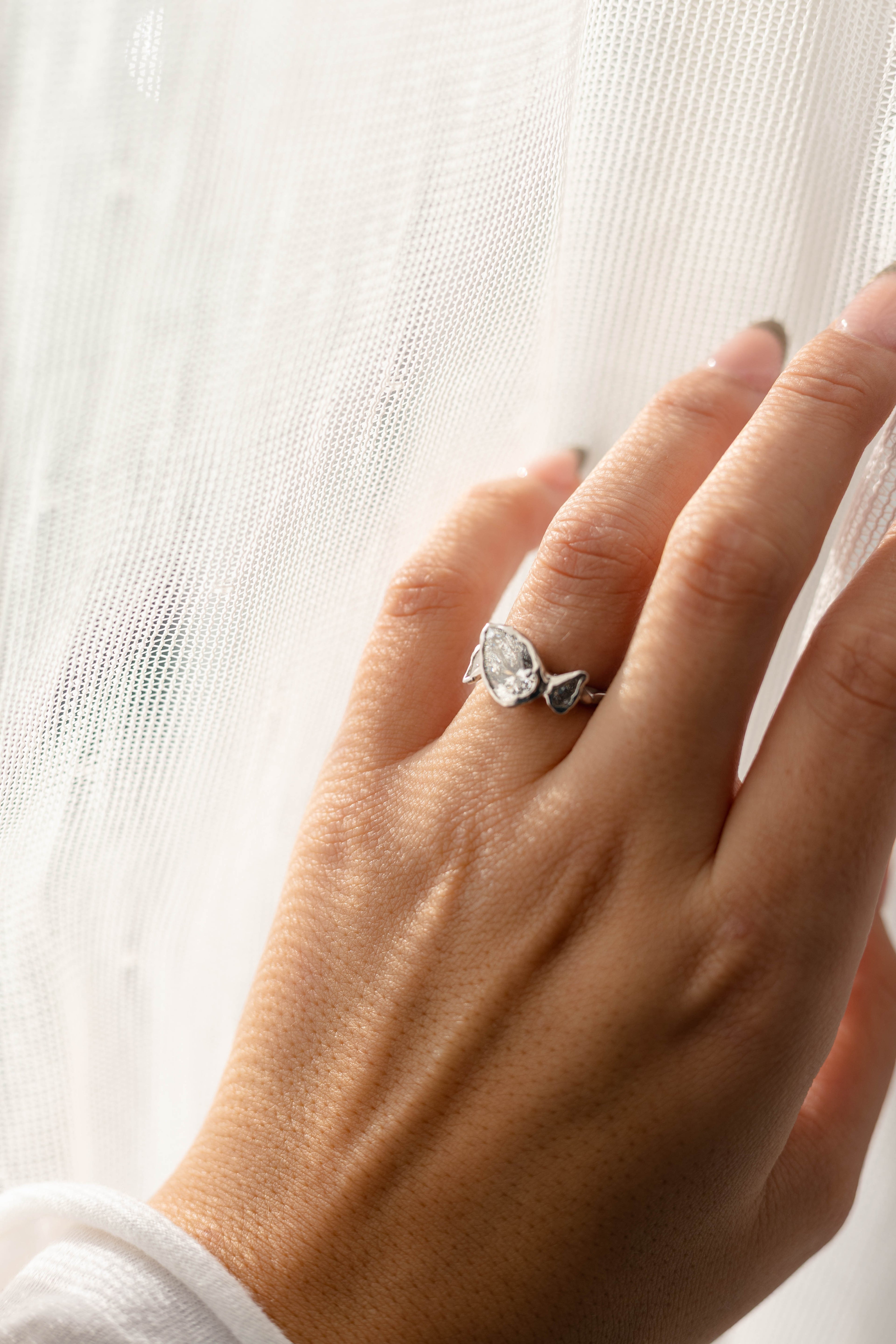 Pear Shape Diamond Trilogy Ring