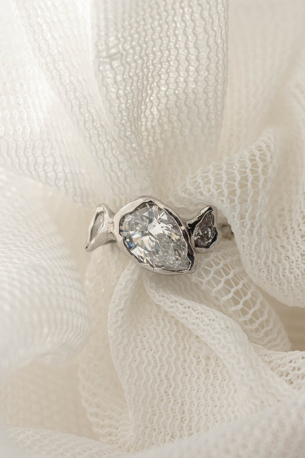 Pear Shape Diamond Trilogy Ring