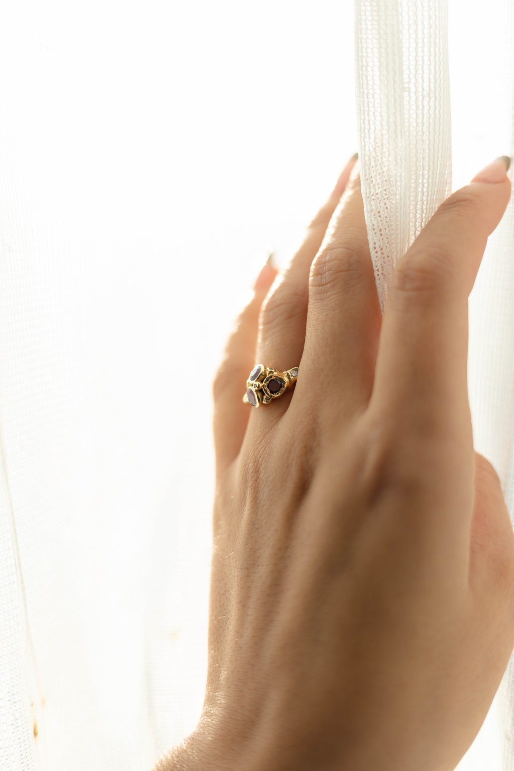 Trilogy Ruby and Diamond Ring