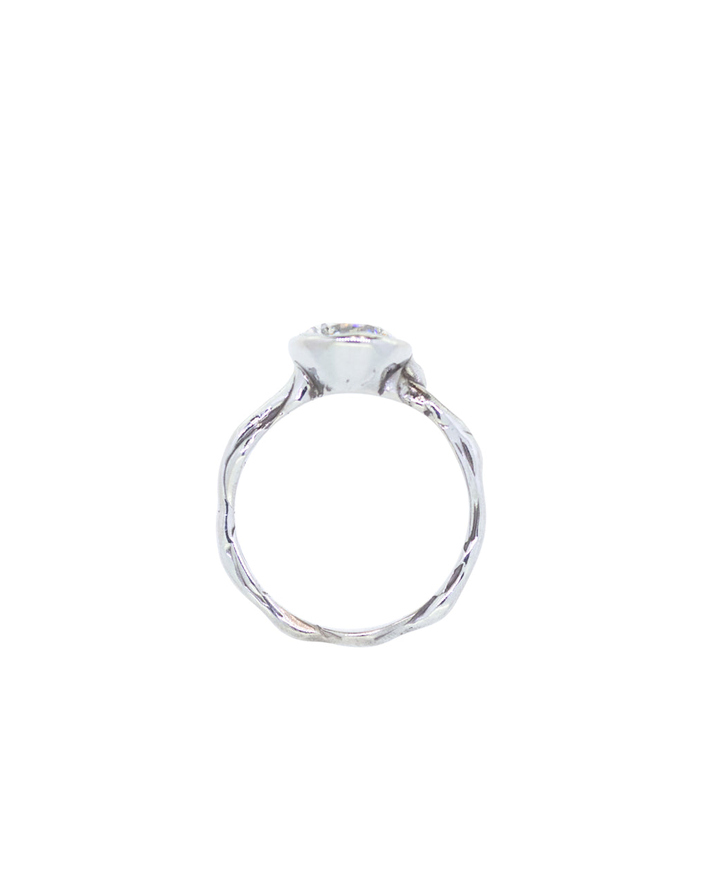 Brilliant Cut Diamond Ring in 18k White Gold