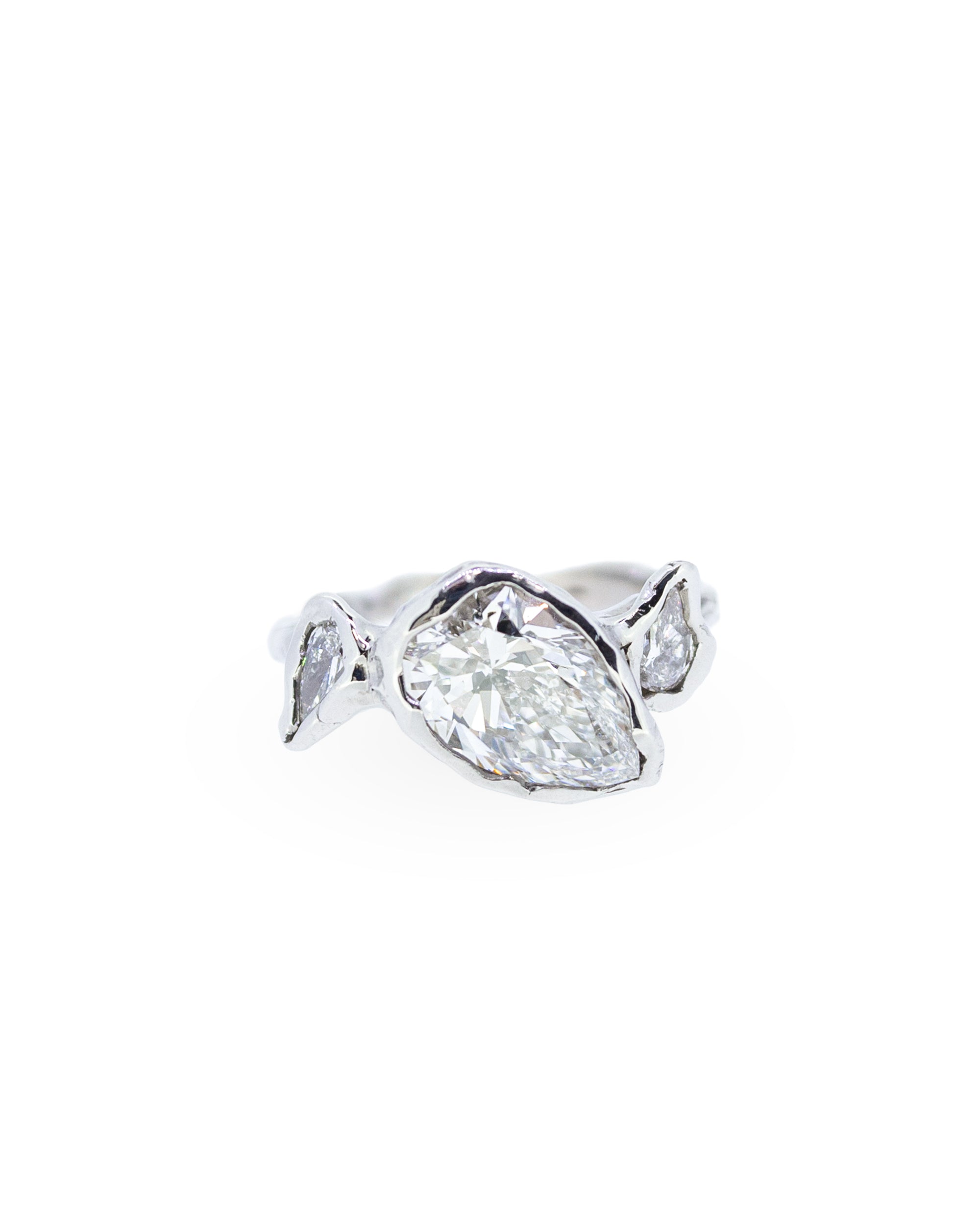 Pear Shape Diamond Trilogy Ring