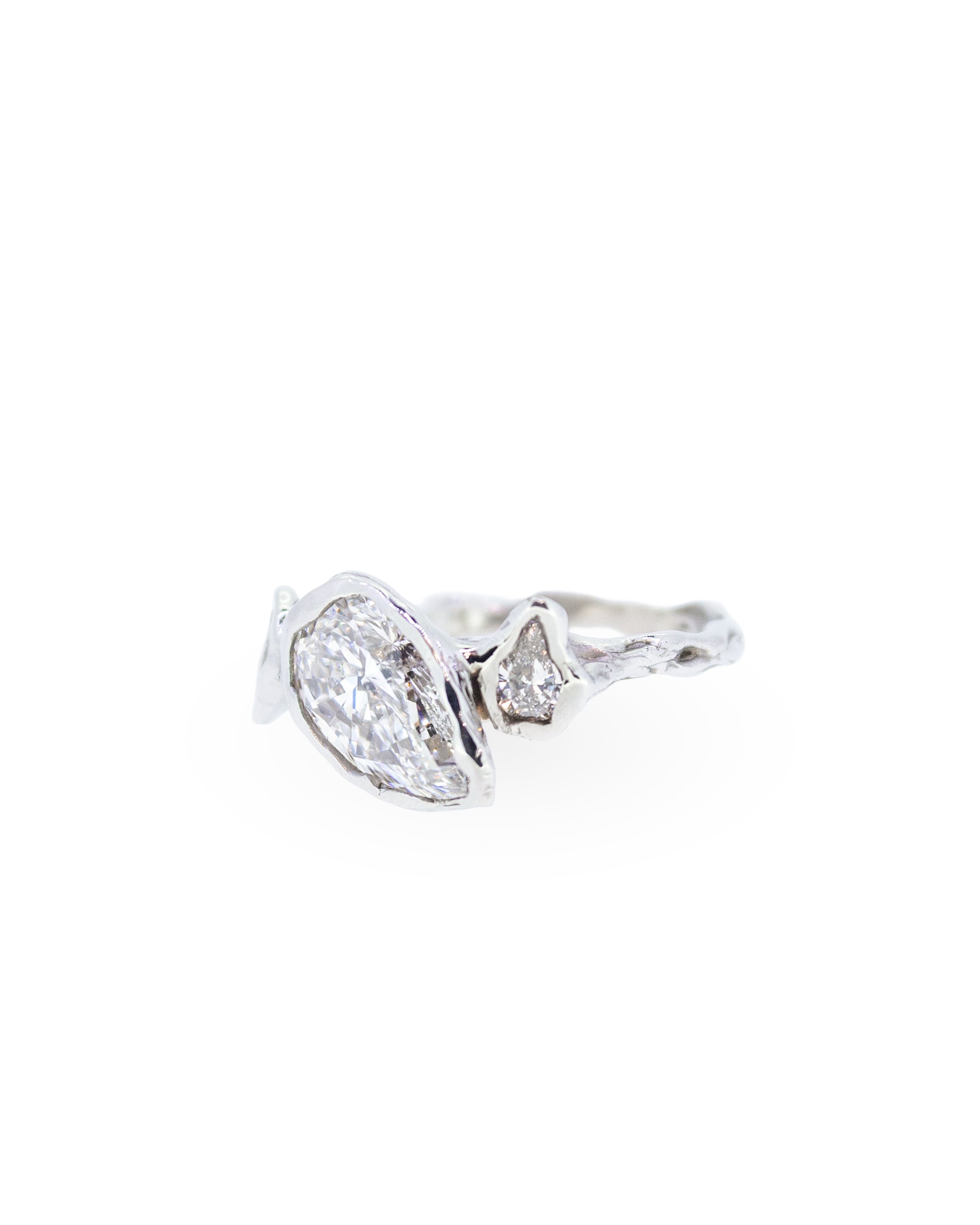 Pear Shape Diamond Trilogy Ring