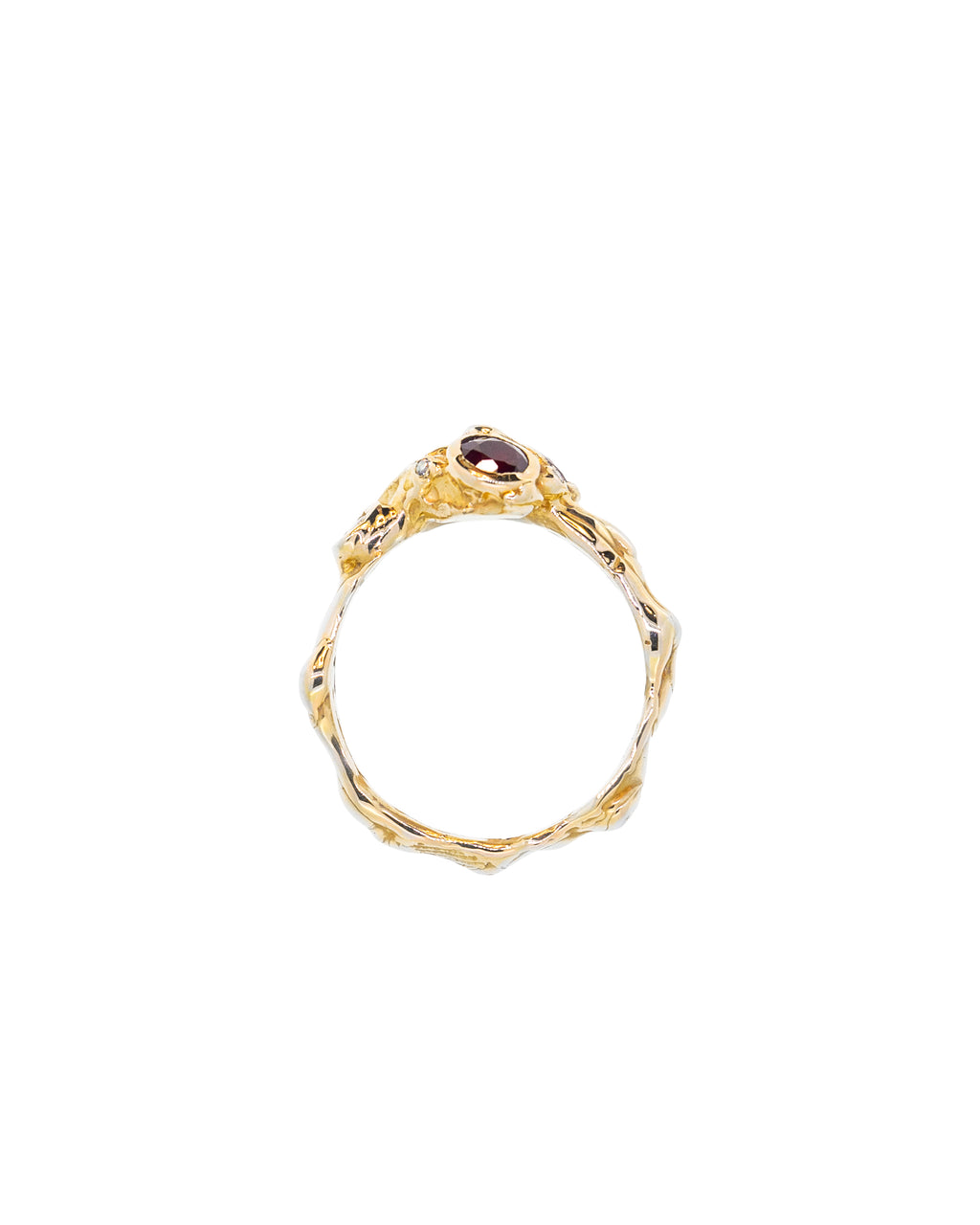 Trilogy Ruby and Diamond Ring