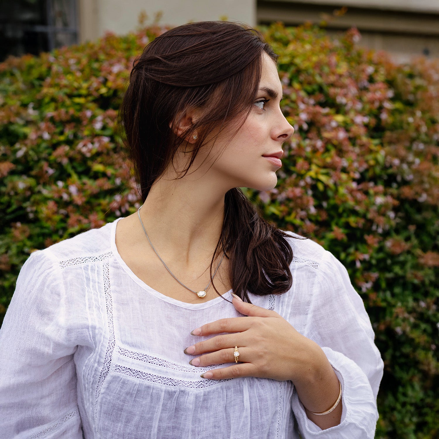 Solitaire Oval Diamond Necklace